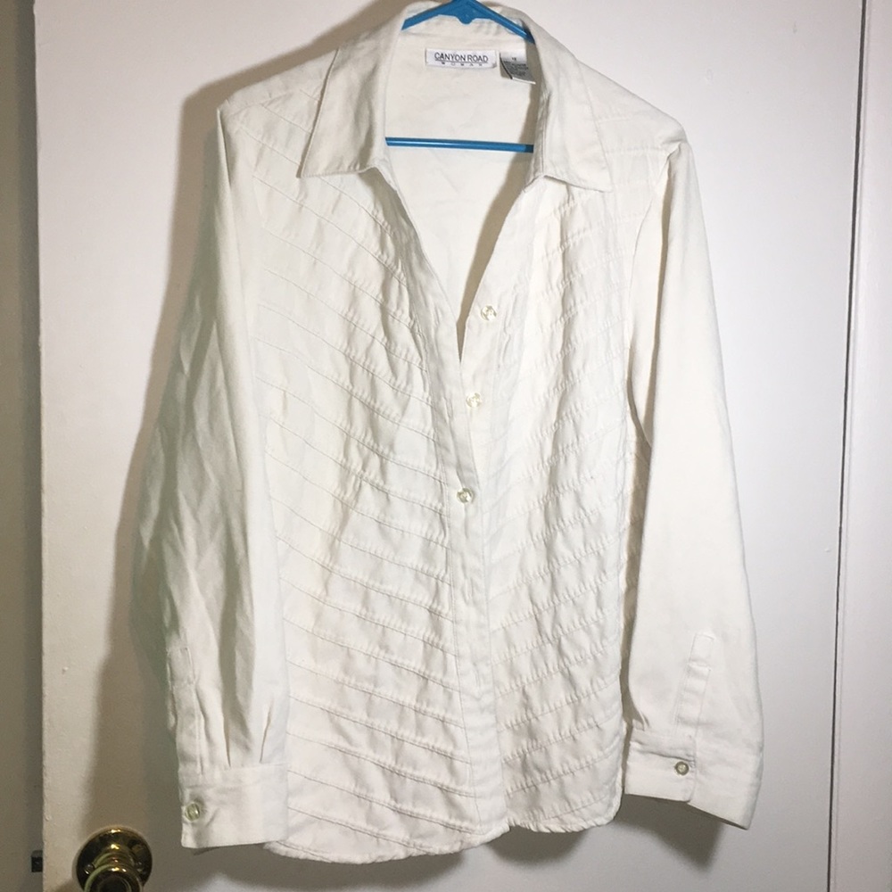 Off white button up shirt